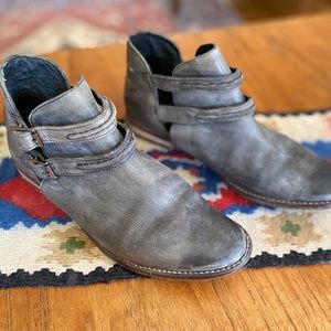 Free People distressed leather booties
